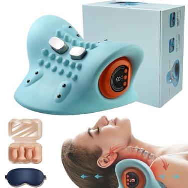 Imagem de Massageador Hugterra de alta qualidade 2025, massageador Shiatsu de pescoço e ombro, massageador de pescoço de ângulo de 26°, massageador de pescoço e ombro 4D com calor (1 peça)