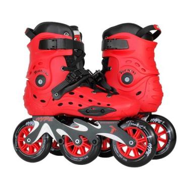 Imagem de Patins Traxart Hype Freestyle Vermelho - 110mm ABEC-9, # 5 = 36/37