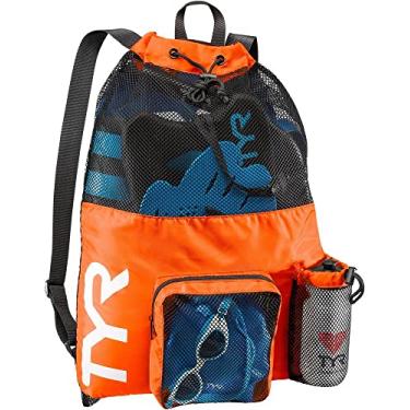 Imagem de TYR, Mochila Big Mesh Mummy para natação, academia e treino, Laranja, Único