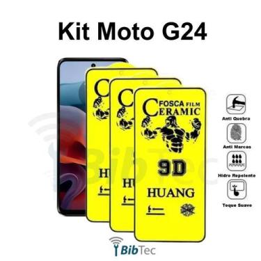 Imagem de Kit 3UN Película Protetora de Cerâmica Fosca para Motorola Moto G24 - 