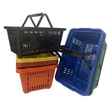 Imagem de Kit 2 Cesta De Mercado Cestinhas Supermercado Compras Loja - Casa Meta