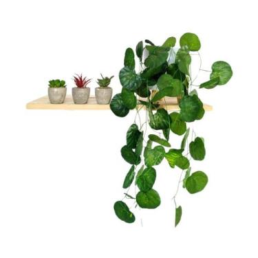 Imagem de Arranjo de Trepadeira Artificial em Vaso de Plástico Melamina Branco -