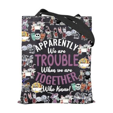 Imagem de TGBJE Bolsa de ombro inspirada no personagem Nightmare, presente para fãs de filmes de terror para fãs de filmes de terror, Bolsa Nightmare Aparently