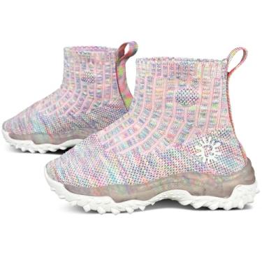 Imagem de Raskalz Sapatos infantis para pais - tamanhos infantis - crianças pequenas, sapatos de bebê, tênis sem cadarço, sapatos de meia de caminhada, meninos, meninas, unissex, respirável, azul-petróleo