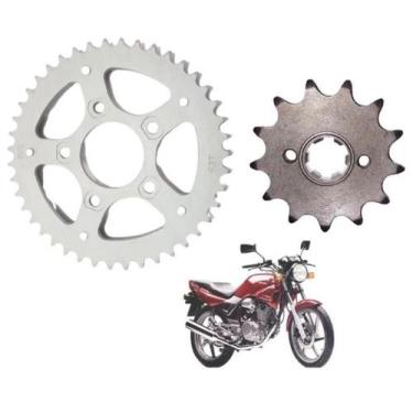 Imagem de Kit Coroa Pinhão Sem Corrente Cbx 200 Strada 1993 Ate 2004 - Dvsc