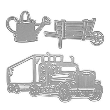 Imagem de Chaleiras de metal e moldes de corte de caminhão, ferramenta de relevo de molas, cortes de fazenda para fazer cartões, álbuns, faça você mesmo, moldes de artesanato gravados