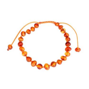 Imagem de Pulseira e Tornozeleira Regulável (15cm) Âmbar Báltico Mel Escuro Não 