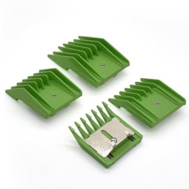 Imagem de Conjunto de pentes de fixação profissional A5 Animal Clipper Guide, 1/20.3 cm 1/10.2 cm 3/20.3 cm 1/5.1 cm Compatível com Andis AG BG, Oster Classic 76 Golden A5, Wahl KM Series Pet Groomer Horse