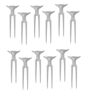 Imagem de 12 Garfinhos Petisco em Alumínio - ITAJOBISHOP