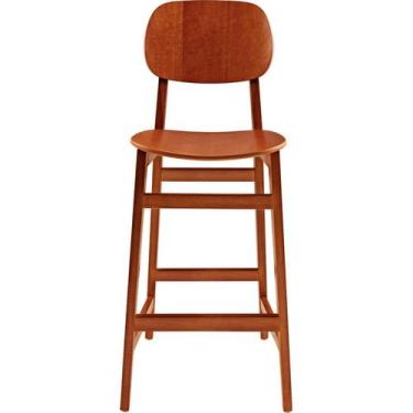 Imagem de Banco Alto em Madeira Montado London Amêndoa Tramontina