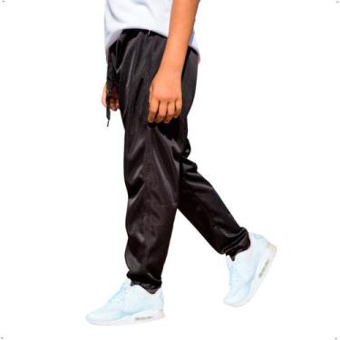 Imagem de Calça Infantil Lisa Helanca Flanelada Agasalho  - Ben20 Premium, Preto