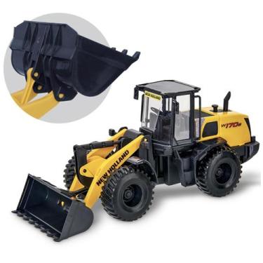 Imagem de Miniatura Trator De Brinquedo Retroescavadeira Brinquedo Menino - Naci