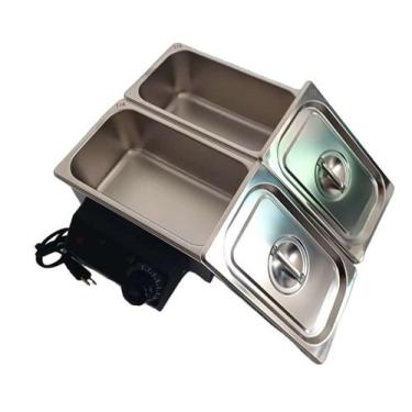 Imagem de Derretedeira Rechad Banho Maria de Chocolate 5kg 2 cubas profissional 