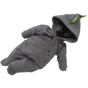 Imagem de Macacão Soft Bebê Menino Zafielo Inverno Capuz Dino Ref 539, Cinza, M 