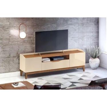 Imagem de Rack para tv ravena 1,80 casa d off white/noce - village móveis