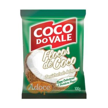 Imagem de Flocos de coco  desidratado integral 100g coco do vale