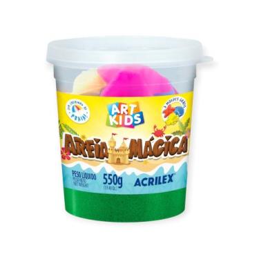 Imagem de Areia Magica Cinetica 550g Verde Acrilex Art Kids