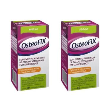 Imagem de Kit 2 Suplemento Vitamina D OsteoFix 1500mg 60 Cpr  Natulab