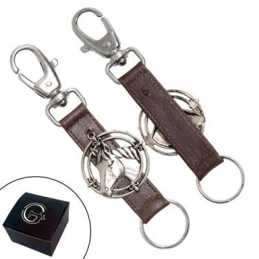Imagem de Chaveiro SLIM Country Pingentes Personalizado Cabeça de Cavalo Fecho M