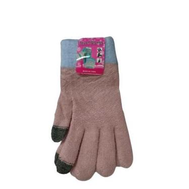 Imagem de Luva Térmica de Lã Touch Screen Feminina - TOUCH GLOVES, Rosa
