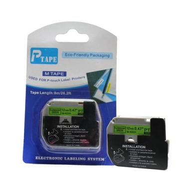 Imagem de Fita Refil Compatível MK-D31 Verde Fluorescente 12mm p/ Rotulador Brot