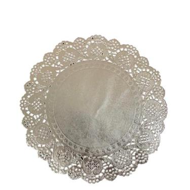 Imagem de Papel Rendado Doilies 21,5 cm Prata pct c/20 folhas - PP