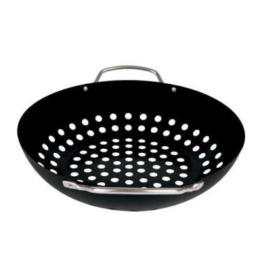 Imagem de Frigideira Wok Antiaderente P/ Grelhar legumes churrasqueira - MOR, FR
