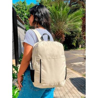 Imagem de Mochila Vertical Lisa Bolsa Escolar Trabalho Viagem Mala Faculdade Fut