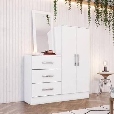 Imagem de Cômoda Multiuso Chris 2 Portas 3 Gavetas Casa 812 Branco