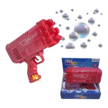 Imagem de Brinquedo Pistola Bazuka Lança Bolhas de Sabão Blitz Bolhas - Etitoys,