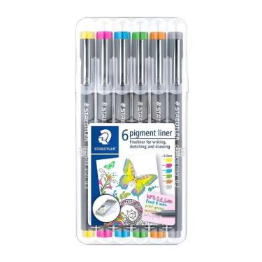 Imagem de Caneta Técnica Staedtler Pigment Liner 0.3Mm 6 Cores