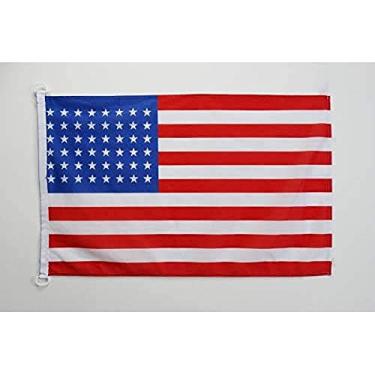 Imagem de AZ FLAG Bandeira náutica EUA 48 estrelas 18" x 12" - EUA - Bandeiras americanas 30 x 45 cm - Faixa 12x18" para barco
