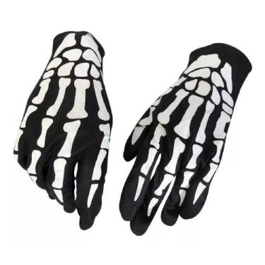 Imagem de Luva de Esqueleto Caveira Adulto Halloween Festas Fantasias - C.F.FANT