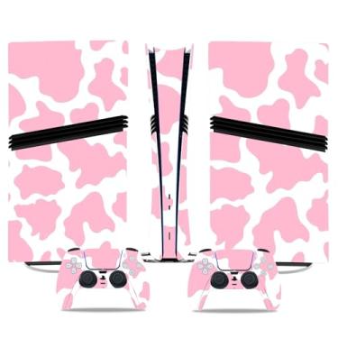 Imagem de Skin Wrap para PS5 Pro Digital Edition, adesivo de vinil protetor para controle de console de jogos (rosa)