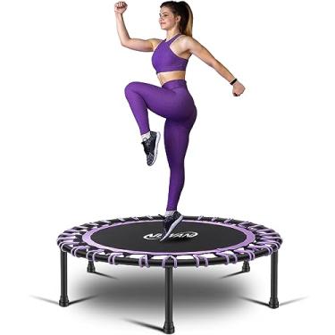 Imagem de NEWAN 40 "Mini Trampolim Silencioso Fitness Trampolim Bungee Rebounder Jumping Cardio Trainer Treino Para Adultos-Limite Máximo 330Lbs