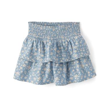 Imagem de Gymboree Saias de babados para meninas e crianças pequenas, Aura azul floral, 5 Anos