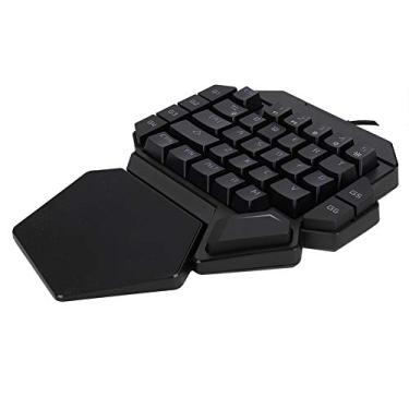 Imagem de Teclado Mecânico, Teclado Com Uma Mão RGB Blacklight Teclado Mecânico Teclados de Computador Teclado para Jogos Com Função de Definição de Macro para PC Desktop, Computador