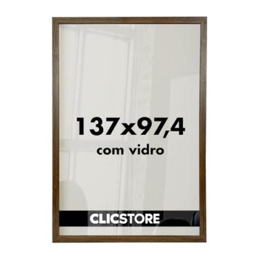 Imagem de Moldura Panorâmica 97,4x137,2cm Quebra Cabeça Grow Puzzle 4000 peças c/Vidro Decoração Personalizada Parede Sala (Tabaco)