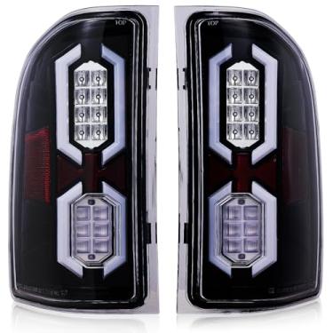 Imagem de Awayet Compatível com [Chevy Silverado 1500 2500 HD 3500 HD 2007-2013] Conjuntos de luzes traseiras de LED, lâmpada traseira de chicote de fios (caixa preta/lente transparente) 2 peças