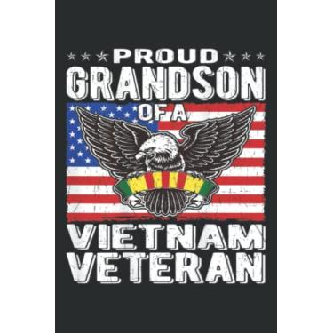 Imagem de Proud Grandson of Vietnam Veteran Patriotic Military Family: Lined For Memo Diary Journal, Memo Diary Subject Notebooks Planner for Travelers, Students, Office - 6" x 9", 100 Pages