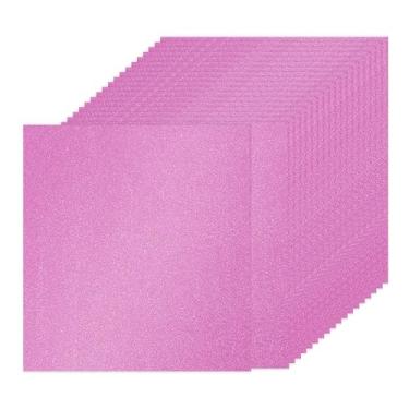 Imagem de PATIKIL 40 folhas de papel cartolina rosa escuro com glitter, 30,5 x 30,5 cm, 250 g/m², papel quadrado brilhante, para artesanato, cartões, projetos de arte faça-você-mesmo, festas de casamento