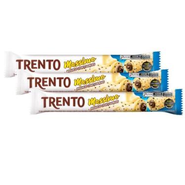 Imagem de Kit 3 Chocolate Trento Massimo Branco com Cookies 25g