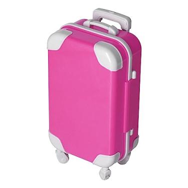 Imagem de Mala de Boneca Vívida Portátil Requintado Casos de Bagagem para Boneca Viagem Crianças Acessórios de Playtime Imaginativos (Pó para carrinho PJ-459-01)