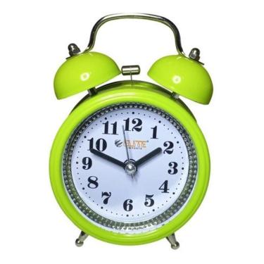 Imagem de Relógio Despertador Analógico Verde Retrô Vintage