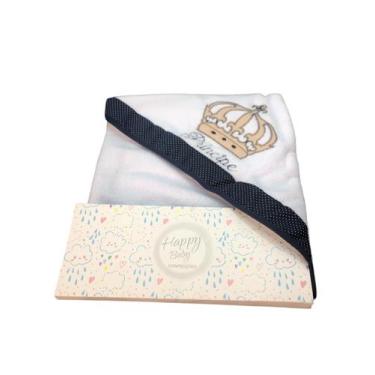 Imagem de Toalha de Banho para Bebê Bordada Menino e Menina 82x70cm - Happy Baby