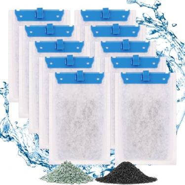 Imagem de fishkeeper Pacote com 10 cartuchos de filtro médios compatíveis com filtros Tetra Whisper Bio-Bag cartuchos de filtro de substituição para filtros Whisper 10i / IQ10 / PF10 e TetraFauna ReptoFilter