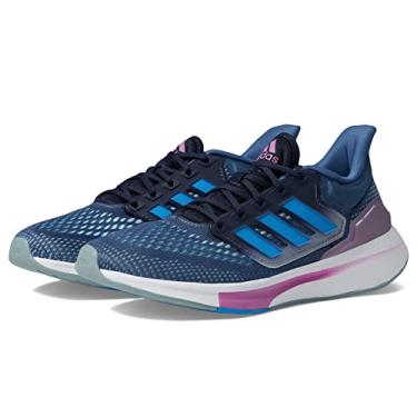 Imagem de adidas Tênis de corrida feminino Eq21, Wonder Steel/azul pulsante/roxo fosco metálico, 35
