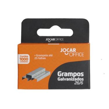Imagem de Grampo Para Grampeador 26/6 Galvanizado Caixa 1000 Unidades Jocar Offi