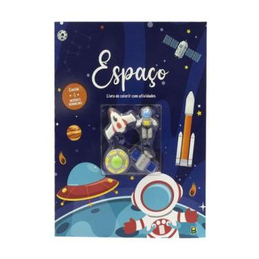 Imagem de Livro Espaço P/ Colorir + Atividades C/ Borrachas Montessori Galáxia A