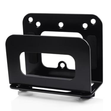 Imagem de Gmailmall Suporte de parede ajustável para caixa de cabos ou suporte VESA atrás do monitor, para Mac Mini, Switch, Roku, Mini PC, roteadores, leitores de DVD, reprodutor de mídia de streaming e muito